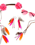 1960s Deluxe Feather Hippie Girl Costume Accessory Kit