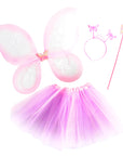 Pink Fairy Accessory Set (Headband, Wings, Wand, Tutu)