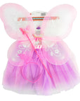 Pink Fairy Accessory Set (Headband, Wings, Wand, Tutu)