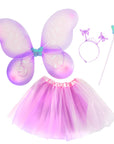 Purple Fairy Accessory Set (Headband, Wings, Wand, Tutu)