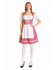 Adult Red Checkered Bavarian Lady Costume