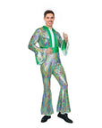 Adult 70s Disco Man Jumpsuit (Green)