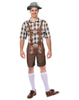 Adult Beer Man Costume (Brown Checkered)