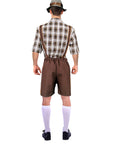 Adult Beer Man Costume (Brown Checkered)