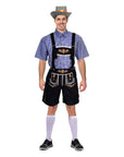 Adult Beer Man Costume (Blue Checkered)