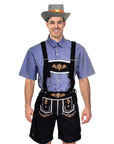 Adult Beer Man Costume (Blue Checkered)