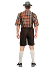 Adult Beer Man Costume (Orange Checkered)
