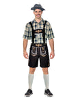 Adult Beer Man Costume (Blue Cream Checkered)