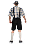 Adult Beer Man Costume (Blue Cream Checkered)