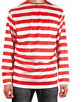 Adult Red & White Stripe Top