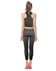Black Crop Top and Leggings Set