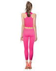 Pink Crop Top and Leggings Set