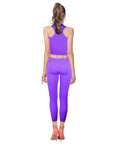Purple Crop Top and Leggings Set