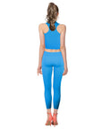 Blue Crop Top and Leggings Set
