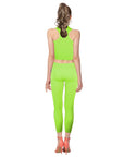 Lime Green Crop Top and Leggings Set
