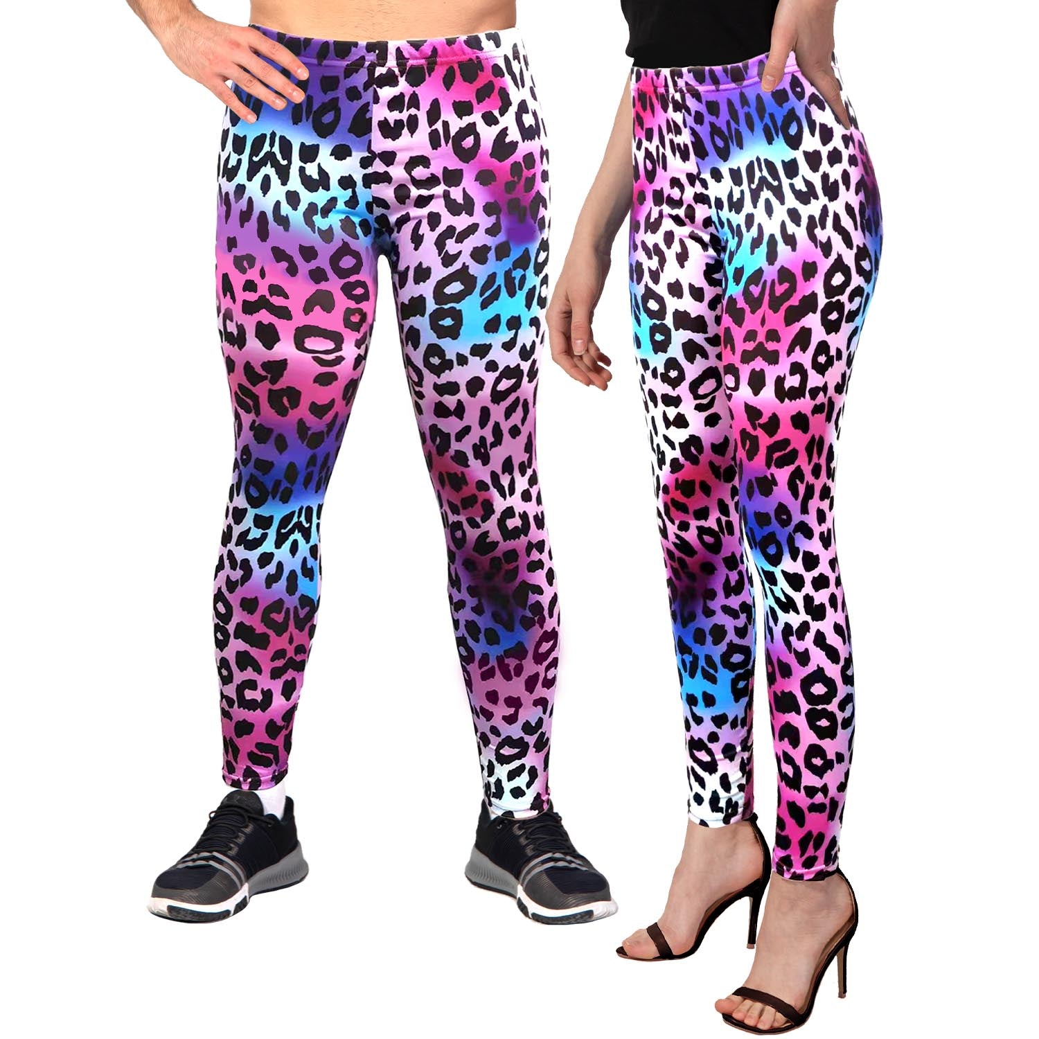 Adult Rainbow Leopard Print Leggings