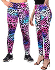 Adult Rainbow Leopard Print Leggings