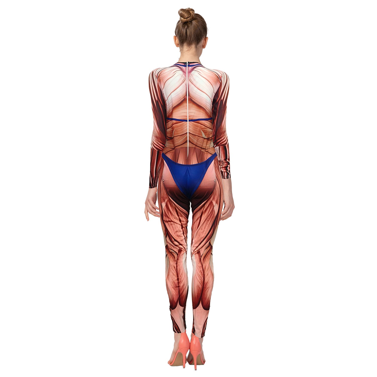 Adult Body Builder Muscle Lady Suit Costume