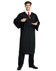 Person wearing a black robe holding a gavel on a white background