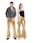 Adult Metallic Disco Flare Pants (Gold)