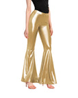 Adult Metallic Disco Flare Pants (Gold)