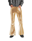 Adult Metallic Disco Flare Pants (Gold)
