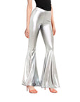 Adult Metallic Disco Flare Pants (Silver)