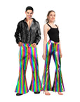 Adult Metallic Disco Flare Pants (Rainbow)