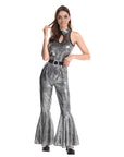 Adult Silver Disco Ladies Jumpsuit