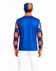 Adult Jockey Costume (Blue and Orange)
