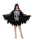 Adult Skeleton Poncho Cape