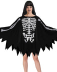Adult Skeleton Poncho Cape