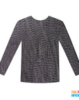 Black Fine Mesh Long Sleeve Top