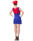 Adult Green Luigi & Red Mario Lady Costume Set