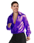 Adult 70s Disco Shirt (Purple)
