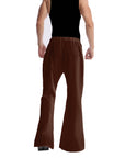 Adult 70s Disco Flare Pants (Brown)