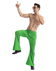 Adult 70s Disco Flare Pants (Green)