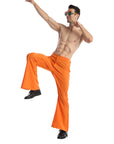 Adult 70s Disco Flare Pants (Orange)