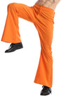 Adult 70s Disco Flare Pants (Orange)