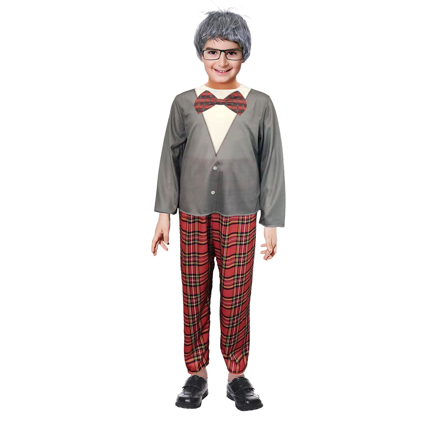 Children Grandpa Costume (Red Tartan)