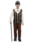 Children Grandpa Costume (Brown Checkered Vest)