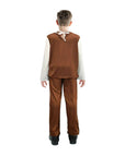 Children Grandpa Costume (Brown Checkered Vest)