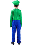 Children's Green Luigi Plumber Costume