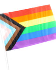 Progress Pride Rainbow Hand Flag