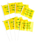 Yellow Aussie Hand Flag 14x21cm(8pcs)