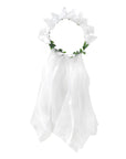 White Flower Crown with Veil