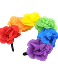 Deluxe Rainbow Rose Headband