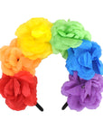 Deluxe Rainbow Rose Headband