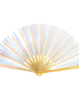 Giant Iridescent Hand Held Fan (White)