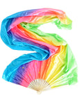 Giant Rainbow Dancing Fan with Long Veil